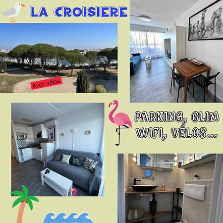 Studio Vue Port, Parking Prive, Terrasse, Clim Le Grau-du-Roi Exterior foto